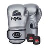 Kit Luva Boxe Mks Energy V2 Silver Bandagem Preta 2,55m 10oz - 1
