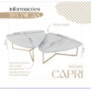 Ver imagem 4 de Kit 2 Mesas de Centro para Sala Design Orgânico Dourada Capri Cor:atenna