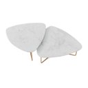 Ver imagem 3 de Kit 2 Mesas de Centro para Sala Design Orgânico Dourada Capri Cor:atenna