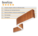 Ver mais imagens de Lustre Madeira Grande Comprido Linear Z Slin 92cm - Snk 03 - Tauari