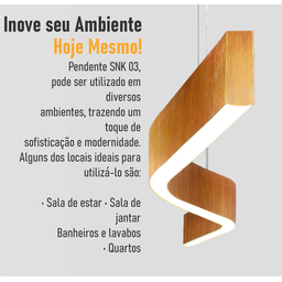 Lustre Madeira Grande Comprido Linear Z Slin 92cm - Snk 03 - Tauari - 7