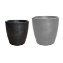 Ver imagem 2 de Kit 2 Vasos Planta 50x50 + 40x40 Moderno Polietileno Bgplasticos V13 Preto 002