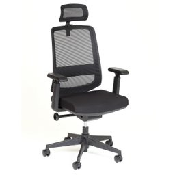 Cadeira de Escritório Diretor Encosto Reclinável Ergonômica: Preta - 2