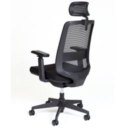 Cadeira de Escritório Diretor Encosto Reclinável Ergonômica: Preta - 4
