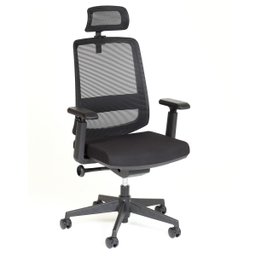 Cadeira de Escritório Diretor Encosto Reclinável Ergonômica: Preta - 3