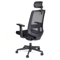 Cadeira de Escritório Diretor Encosto Reclinável Ergonômica: Preta - 1