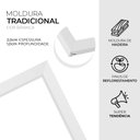 Ver imagem 4 de Kit 3 Quadros Decorativo Quarto de Casal 40x60cm Feminino Surreal Flores Moldura Branca - Hugart