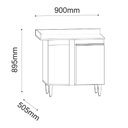 Ver imagem 2 de Balcão de Canto Helena 90cm 1 Porta Branco Maderatto Móveis
