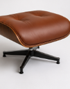 Ver imagem 6 de Poltrona Charles Eames com Puff - Pau Ferro em Couro Telha