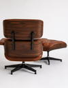 Ver imagem 3 de Poltrona Charles Eames com Puff - Pau Ferro em Couro Telha