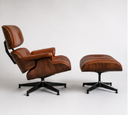 Ver imagem 4 de Poltrona Charles Eames com Puff - Pau Ferro em Couro Telha