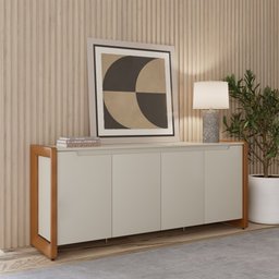 Buffet 4 Portas Bristol 1.8 Off White/natural - Província - 1