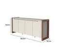 Ver imagem 3 de Buffet 4 Portas Bristol 1.8 Off White/Natural - Província