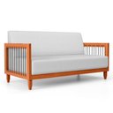 Ver imagem 1 de Sofá Varanda Samoa Madeira Maciça 02 Lugares com Cordas Náutica Linho Rústico Grigio - Desk Design