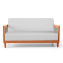 Ver mais imagens de Sofá Varanda Samoa Madeira Maciça 02 Lugares com Cordas Náutica Linho Rústico Grigio - Desk Design