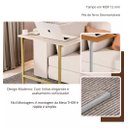 Ver imagem 3 de Mesa de Apoio para Notebook Auxiliar Home Office Mdp/ferro:cinza/nature