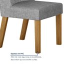 Ver imagem 6 de Kit de 6 Cadeiras para Sala de Jantar Aurora Cinza/Cinamomo/Linho Prata