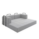 Ver imagem 5 de Sofá na Caixa Modular 2 Lugares Linho Bege para Sala:cinza