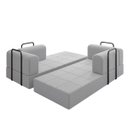 Ver imagem 6 de Sofá na Caixa Modular 2 Lugares Linho Bege para Sala:cinza