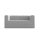 Ver imagem 7 de Sofá na Caixa Modular 2 Lugares Linho Bege para Sala:cinza