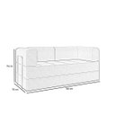 Ver mais imagens de Sofá na Caixa Modular 2 Lugares Linho Bege para Sala:cinza