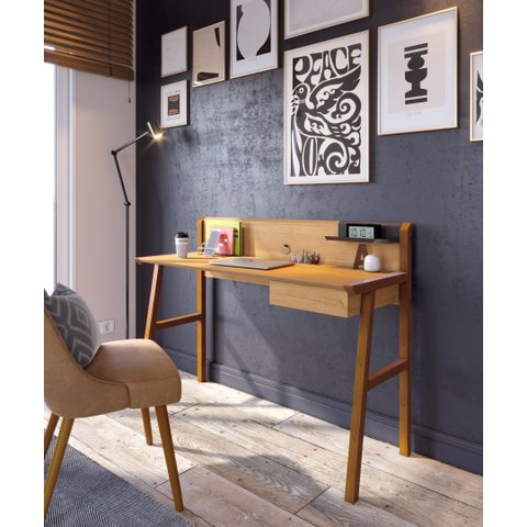 ESCRIVANINHA OFFICE INDUSTRIAL RETRO PARA QUARTO ESCRITORIO NATURE