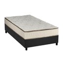 Ver imagem 1 de Cama Box Solteiro: Colchão Molas Luckspuma Bonnel Montreal Spring + Base CRC Suede Gray(88x188)