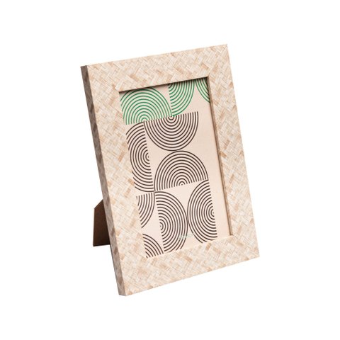 Porta-Retrato de Poliestireno Geometric Cinza 10cm x 15cm | Casa Del Grande