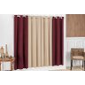 Cortina Glamour para Sala Quarto Escritório 2 Metros Vinho - 1