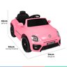 Carro Elétrico Infantil Controle Radio Fm Usb Bluetooth Criança até 30kg Luz Som Fusca Beetle Dune - 7