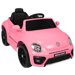 Carro Elétrico Infantil Controle Radio Fm Usb Bluetooth Criança até 30kg Luz Som Fusca Beetle Dune - 1