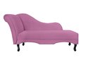 Ver imagem 1 de Recamier Decorativo Divã Olivia Suede Rosa Pés Madeira Ms Decor