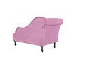 Ver imagem 2 de Recamier Decorativo Divã Olivia Suede Rosa Pés Madeira Ms Decor