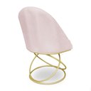 Ver imagem 6 de Kit 02 Cadeiras Poltrona de Jantar Bela Suede Base Metálica Luxo Dourado - Pallazio