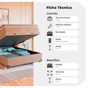 Ver imagem 5 de Cama Box Baú Casal Bege + Colchão Paris Molas Ensacadas Bege Bege/bege