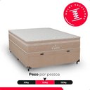 Ver imagem 7 de Cama Box Baú Casal Bege + Colchão Paris Molas Ensacadas Bege Bege/bege