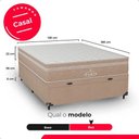Ver imagem 6 de Cama Box Baú Casal Bege + Colchão Paris Molas Ensacadas Bege Bege/bege