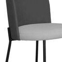 Ver imagem 5 de Cadeira Decorativa Sala Jantar Elegance Base Preta Linho Cinza Escuro/cinza Claro Montanaris Decor