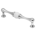 Ver imagem 1 de Puxador Bill Cromado Branco Liso Conjunto Linha Tradition Torralba 3490 - 96 Mm