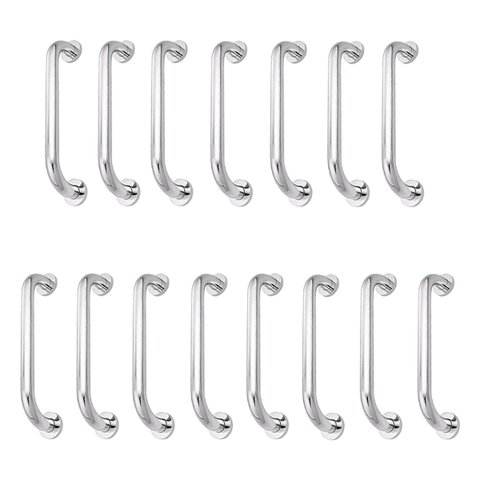 Alça de Apoio Inox Kit 15 Unidades Barra 30cm Segurança Suporte Idoso Gestante Criança Acessibilidad
