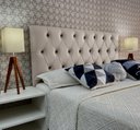 Ver imagem 1 de Cabeceira Queen Estofada Luna Corano Bege 160 X 60 Rbl