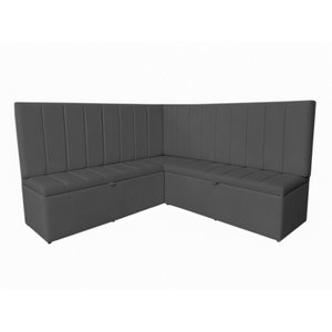 Conjunto Banco Estofado de Canto Alemão com Baú Suede - Estopar