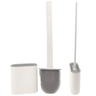 Escova de Silicone Limpador Vaso Sanitário Privada Base Suporte para Banheiro Branca - 5