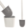 Escova de Silicone Limpador Vaso Sanitário Privada Base Suporte para Banheiro Branca - 1
