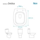 Ver imagem 3 de Assento Sanitario Poliester com Amortecedor Debba Branco para Vaso Roca