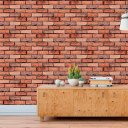 Ver imagem 4 de Papel de Parede Ades. 3d Tijolo Marrom Envelhecido Rolo 3m Tijolinho Envelhecido