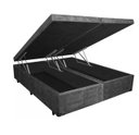 Ver imagem 1 de Cama Box Baú King Premium Cinza Bipartido com Pistão a Gás - 193x203x41