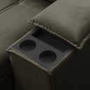 Ver imagem 2 de Sofá Retrátil Reclinável para Sala 3 Lugares 250cm Zayn F04 Veludo Marrom Escuro - Lyam Decor
