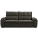 Ver imagem 7 de Sofá Retrátil Reclinável para Sala 3 Lugares 250cm Zayn F04 Veludo Marrom Escuro - Lyam Decor