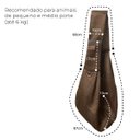 Ver imagem 3 de Bolsa de Transporte Canguru Cachorro Gato Pet Animal Tecido Respiravel Tira de Ombro Confortavel Res